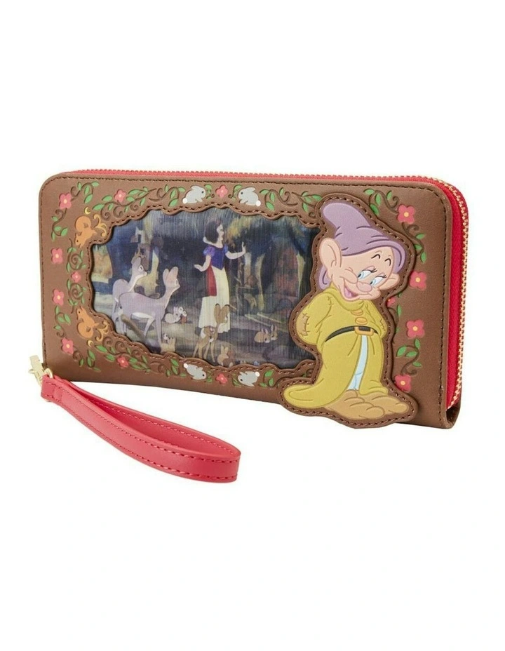 Snow White 1937 Princess Series Women's Zip Wristlet Wallet Coin Purse 8x4in image 4