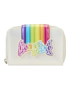 Lisa Frank Rainbow Logo Zip Around Wallet Coin Purse w/ Card Holder 15.24cm