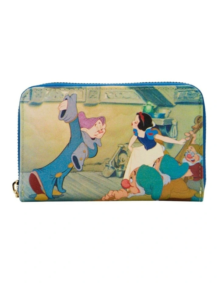 Snow White And The Seven Dwarfs (1937) Faux Leather Scenes Zip Purse 6x4in image 4