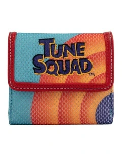 Space Jam Faux Leather Tune Squad Zipped Around Closure Wallet Purse 5x4in