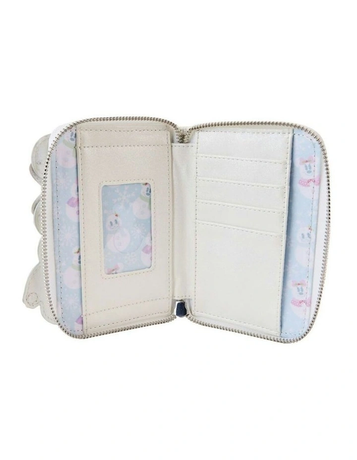 Disney Mickey & Minnie Pastel Snowman Zip Wallet Coin Purse 6x4in image 4