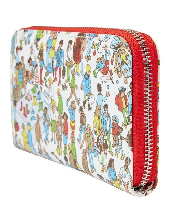 Loungefly Where's Wally Art Print Zip Around Wallet Money Pouch Organiser image 2