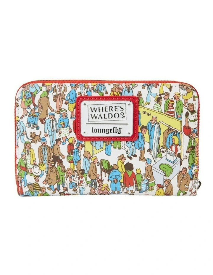 Loungefly Where's Wally Art Print Zip Around Wallet Money Pouch Organiser image 3
