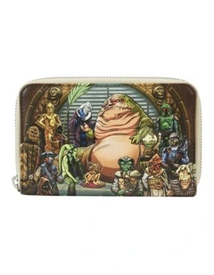Star Wars 40th Anniv Jabbas Palace Zip Around Wallet Coin Purse 6x4in