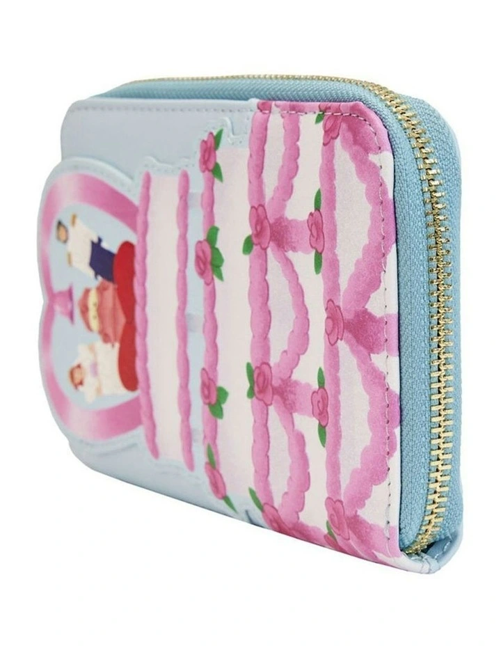 The Little Mermaid 1989 Wedding Cake Zip Around Purse Wallet 4in image 2