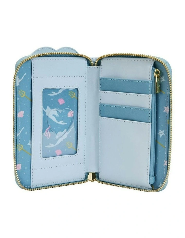 The Little Mermaid 1989 Wedding Cake Zip Around Purse Wallet 4in image 4