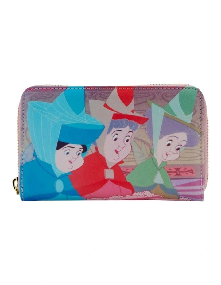 Sleeping Beauty Princess Scene Zip Wallet/Purse 6x4in image 1