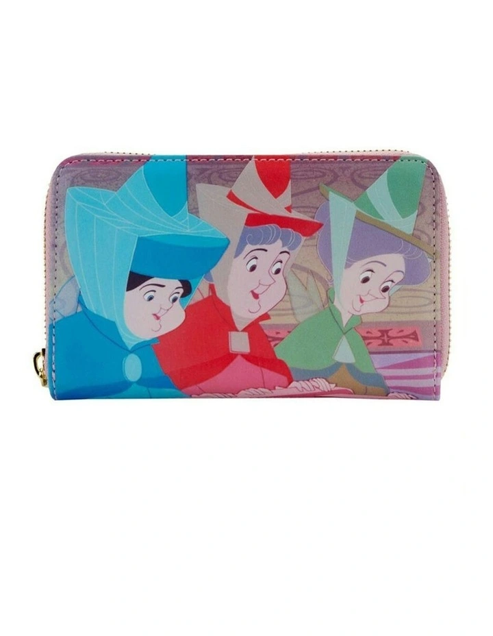 Sleeping Beauty Princess Scene Zip Wallet/Purse 6x4in image 2