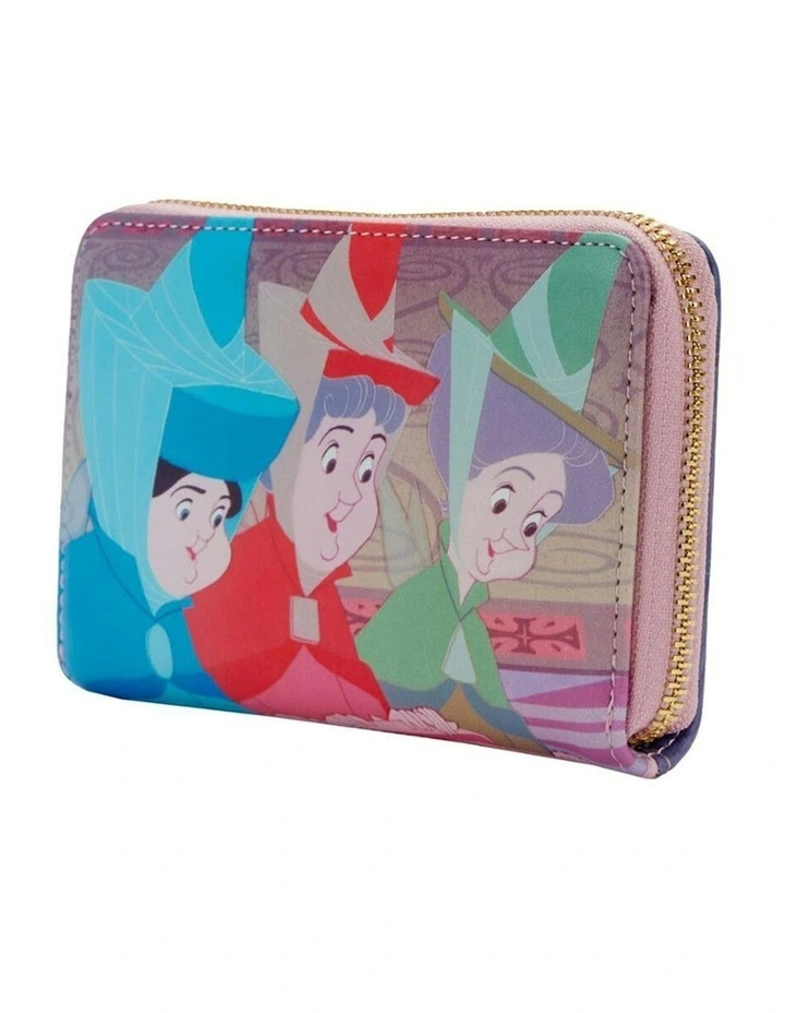 Sleeping Beauty Princess Scene Zip Wallet/Purse 6x4in image 3