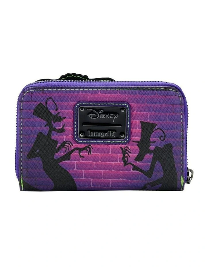 Princess And The Frog Faux Leather Facilier Glow Zip Around Purse 6x4in image 3