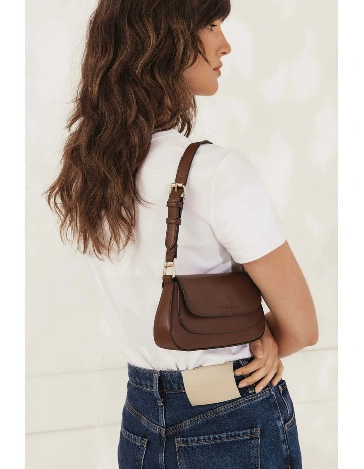 Hailey Shoulder Bag in Chocolate Brown image 3