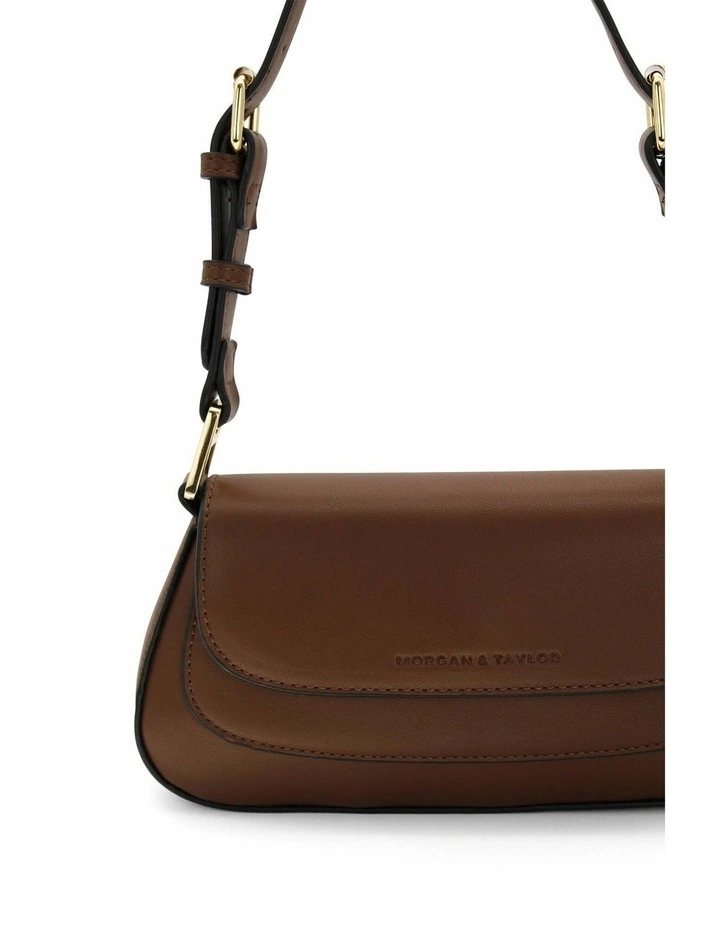 Hailey Shoulder Bag in Chocolate Brown image 6