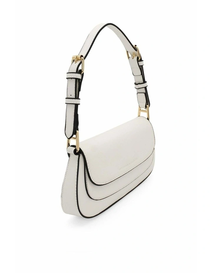 Hailey Shoulder Bag in White image 4