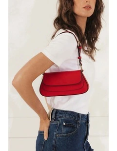 Hailey Shoulder Bag in Bright Red