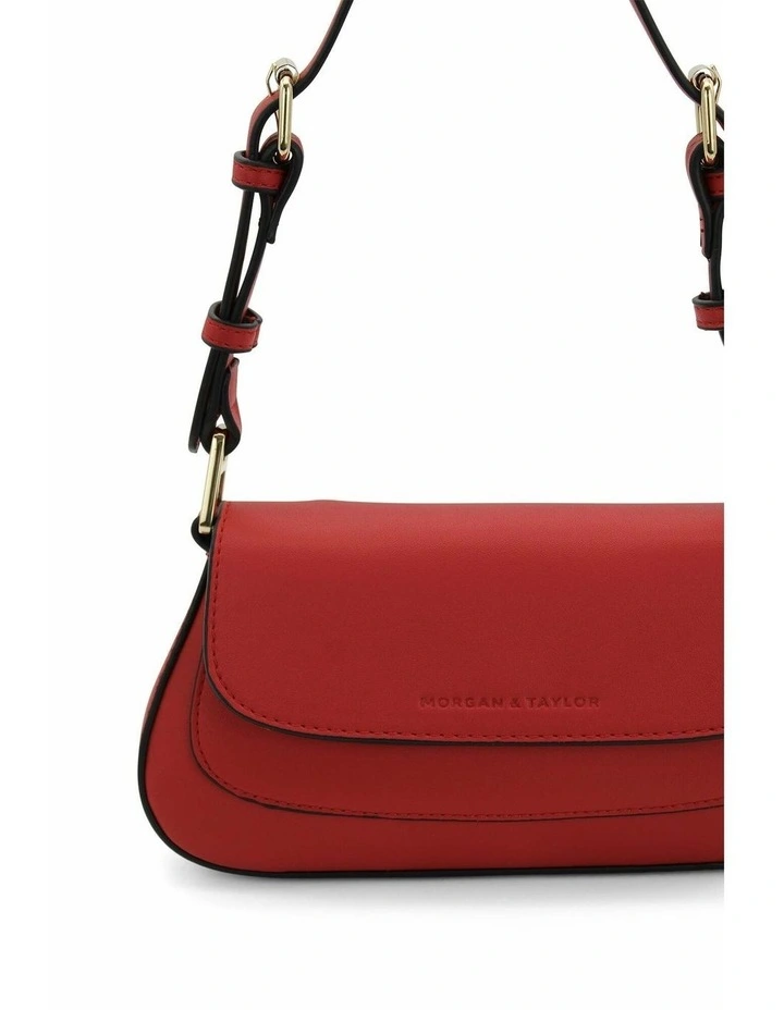 Hailey Shoulder Bag in Bright Red image 6