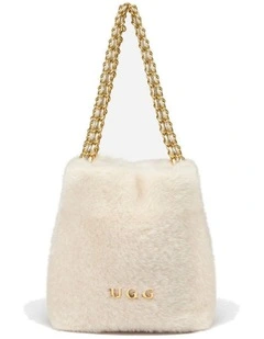 Yori Fluffy Backpack in Ivory