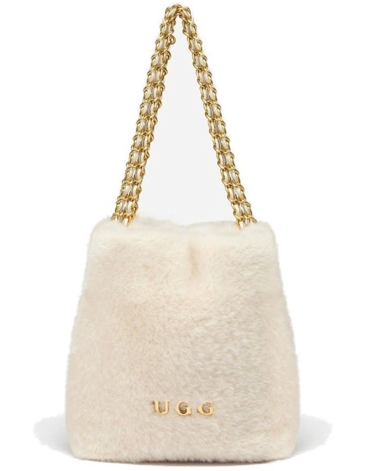 Yori Fluffy Backpack in Ivory image 1