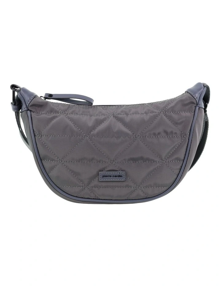 Pierre Cardin Ladies Nylon Crescent Crossbody Bag in Grey image 4