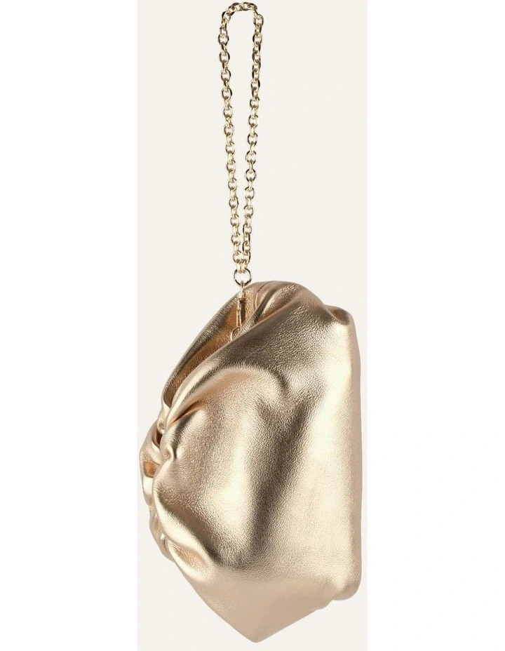 BAMBINI CLUTCH BAG GOLD LEATHER image 5