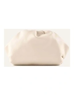 BAMBINI CLUTCH BAG OFF WHITE LEATHER