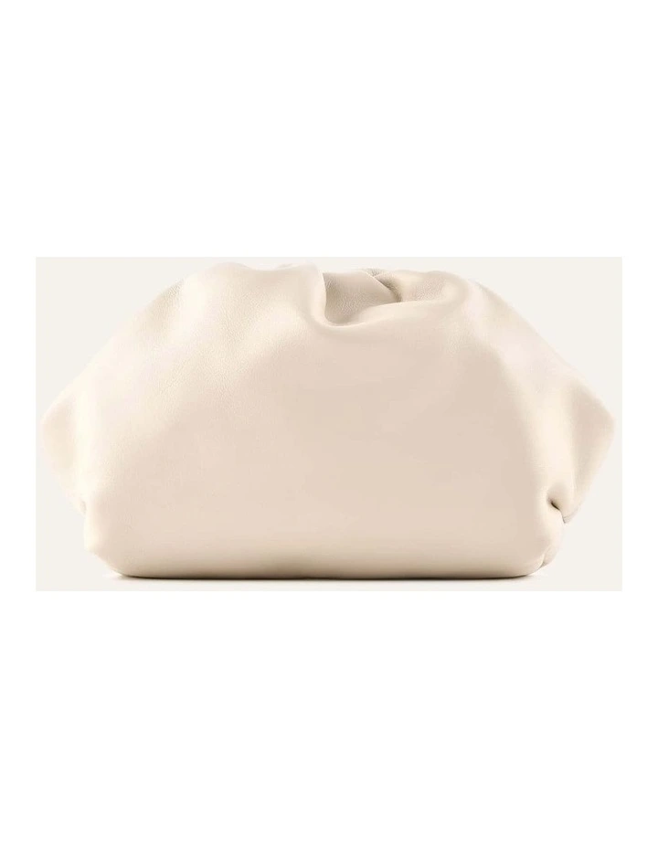 BAMBINI CLUTCH BAG OFF WHITE LEATHER image 1
