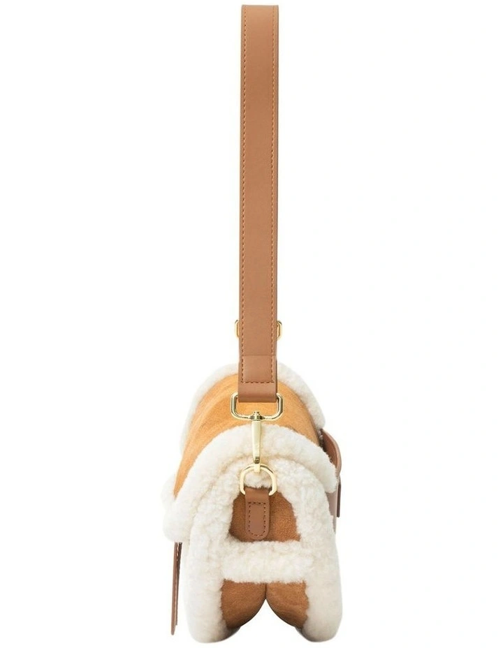 Australian Shepherd UGG Women Fluffy Wool Over Shoulder Saddle Bag image 2