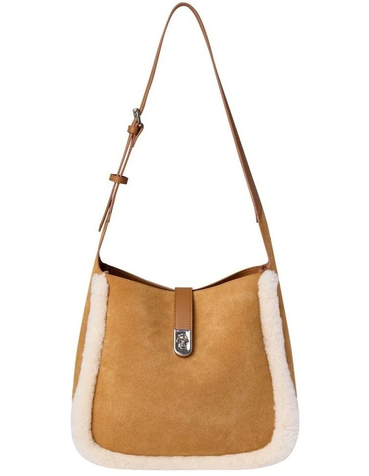 Australian Shepherd UGG Women Dona Fluffy Wool Over Shoulder Bag image 1