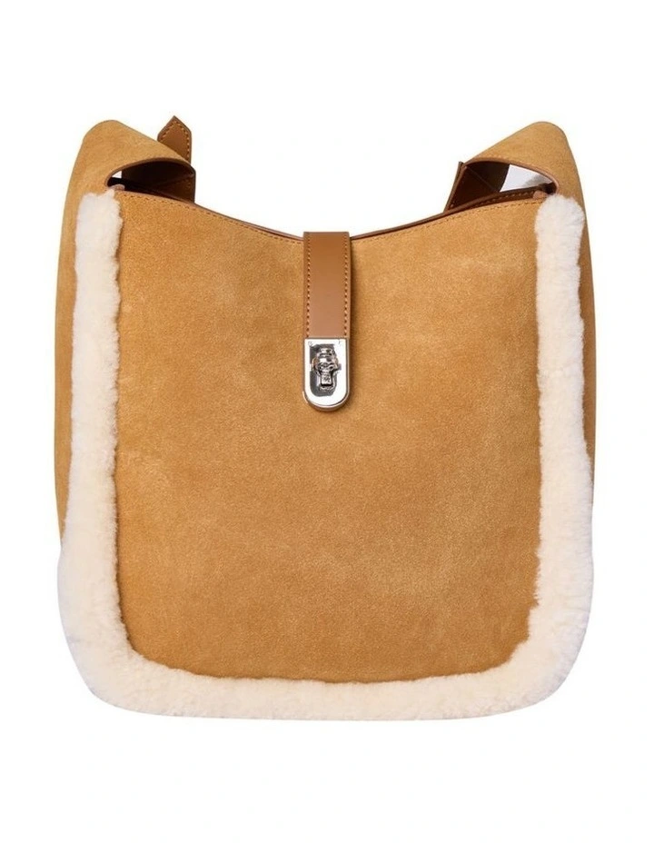 Australian Shepherd UGG Women Dona Fluffy Wool Over Shoulder Bag image 4