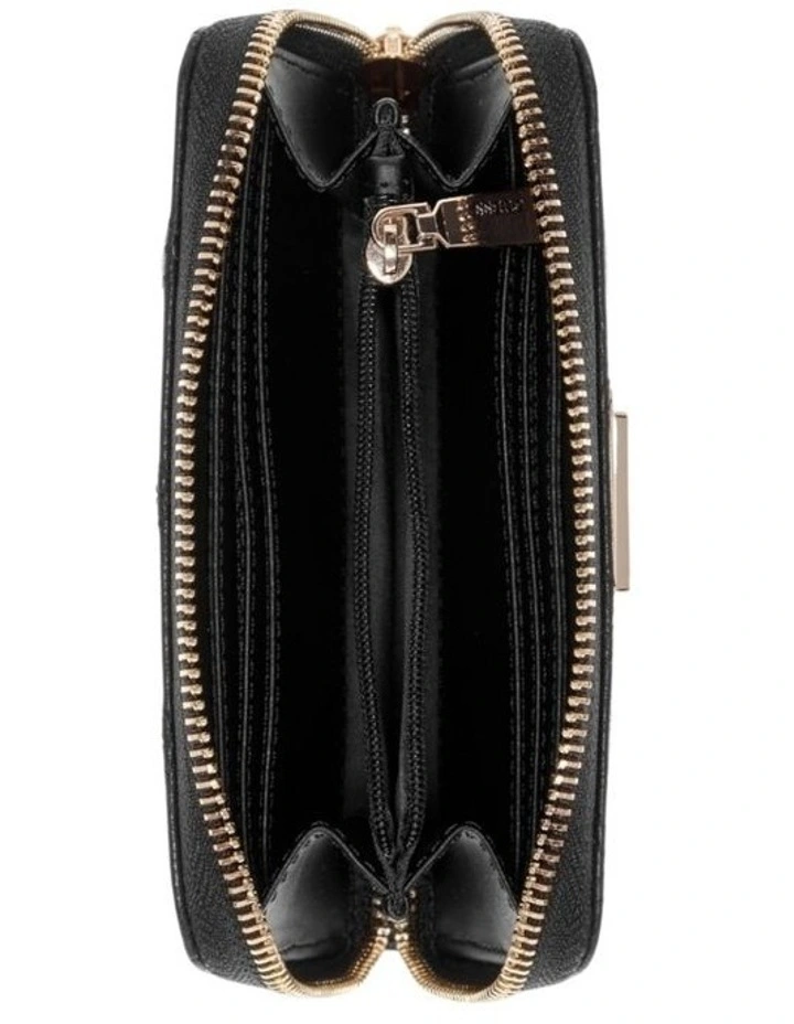 Laurel Medium Zip Around Wallet in Black image 2