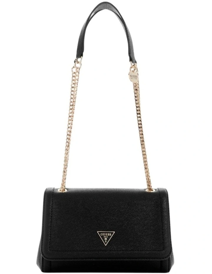 Noelle Convertible Crossbody Flap Bag in Black image 1