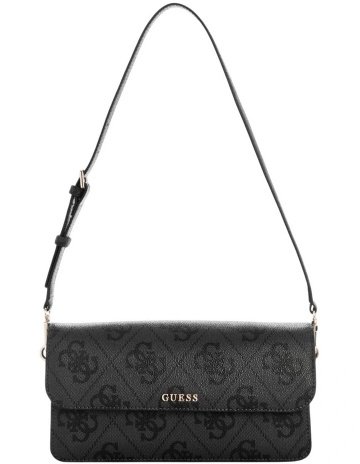 Sadie Flap Shoulder Bag in Black image 1