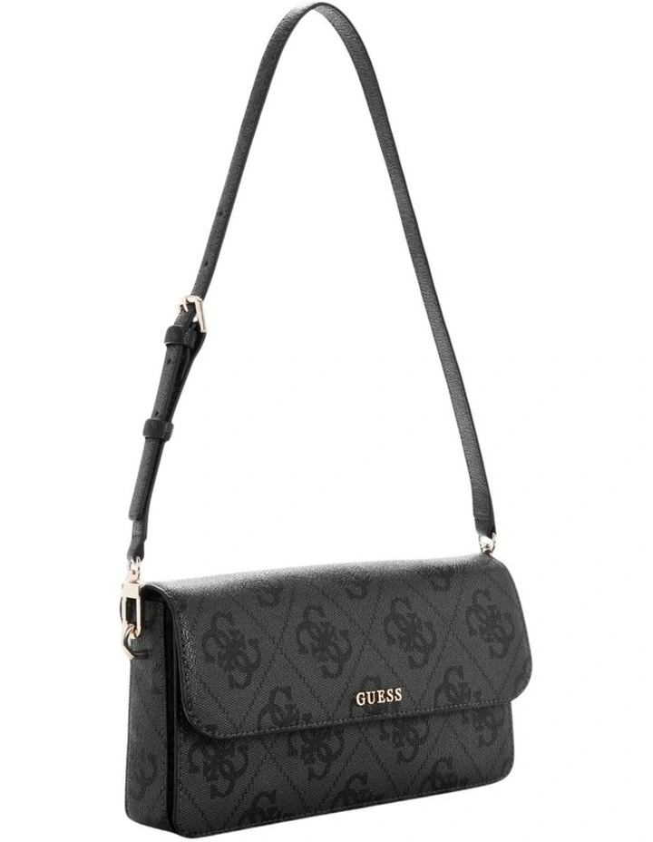 Sadie Flap Shoulder Bag in Black image 2