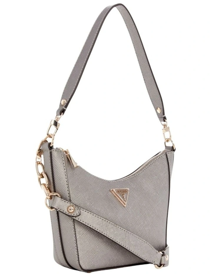Eco Gloriana Top Zip Shoulder Bag in Grey image 2