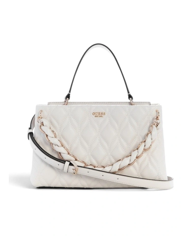 Maxine Girlfriend Satchel Bag in Off-White image 2