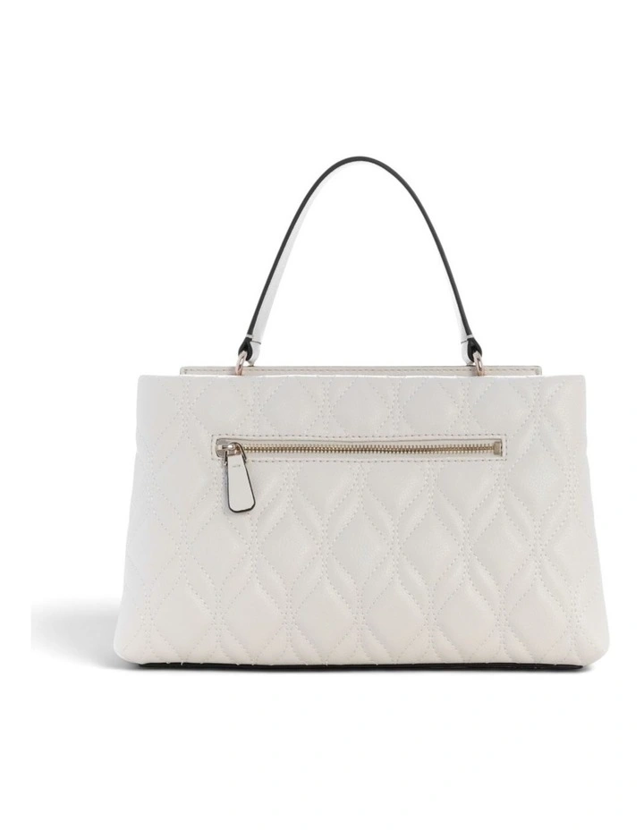 Maxine Girlfriend Satchel Bag in Off-White image 5