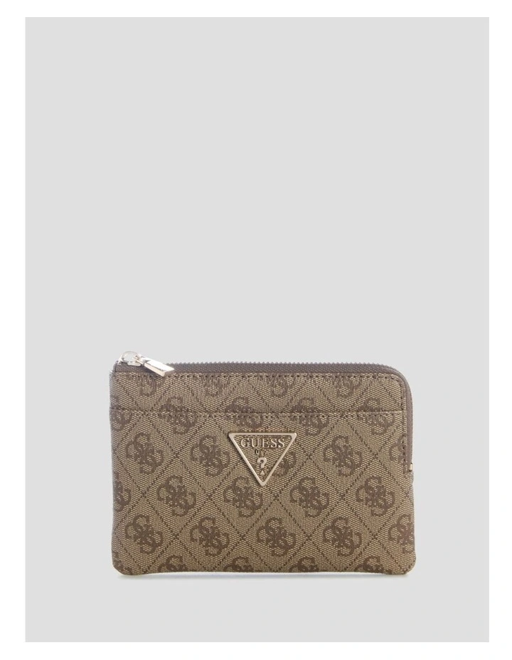Laurel II Key Ring Pouch in Brown Logo image 1
