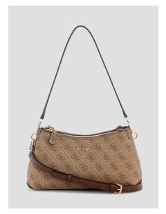 Noelle Shoulder Crossbody Bag in Brown Logo