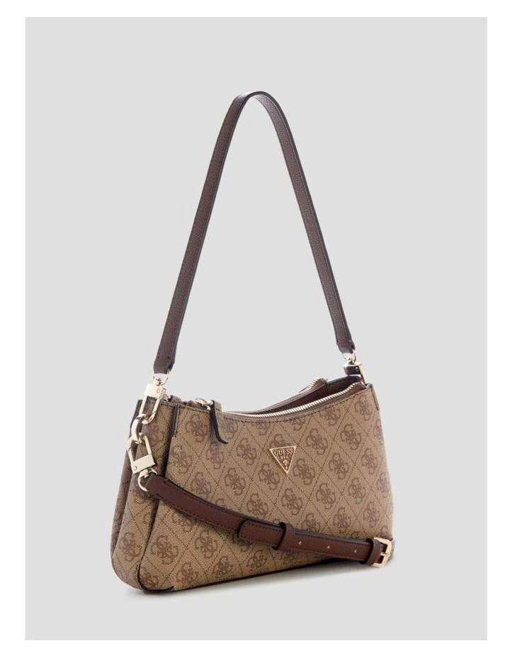Noelle Shoulder Crossbody Bag in Brown Logo image 3