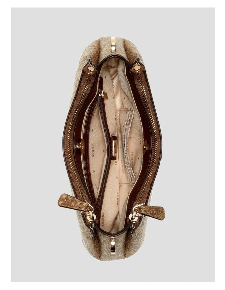 Noelle Shoulder Crossbody Bag in Brown Logo image 4