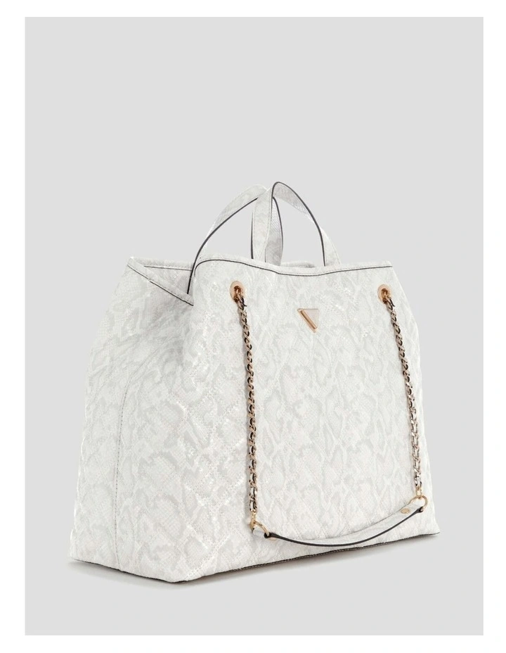 Giully Large 2 In 1 Tote Bag in White image 4