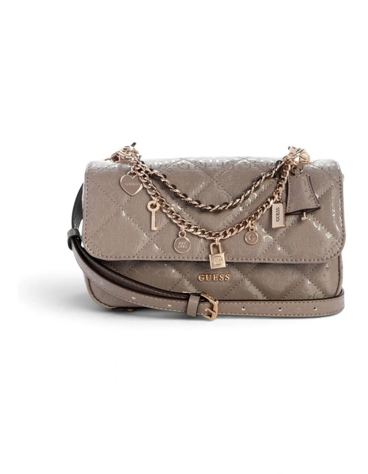 Libby Flap Crossbody Bag in Dark Taupe image 2