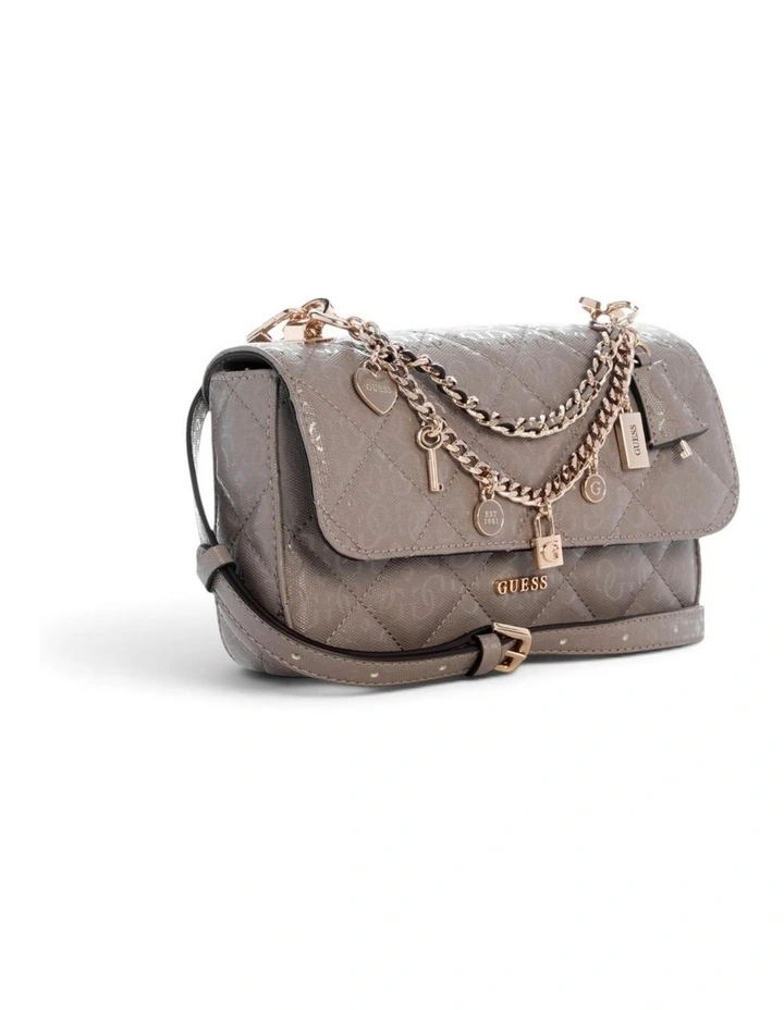 Libby Flap Crossbody Bag in Dark Taupe image 3