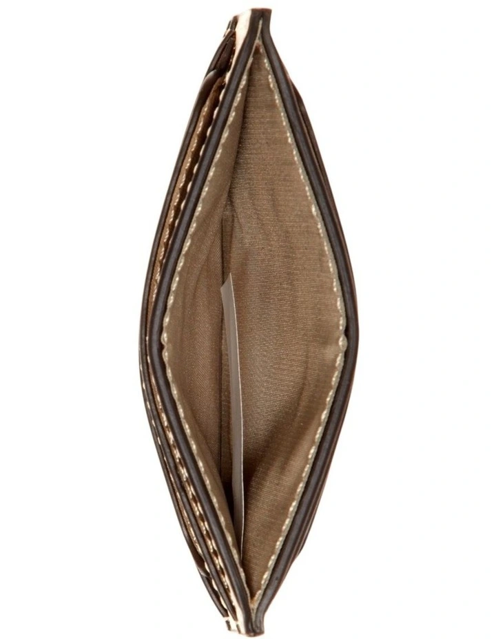 Laurel II Card Holder in Brown Logo image 2