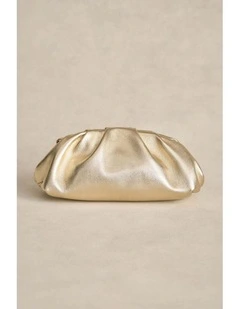 Round Clutch - Metallic Gold