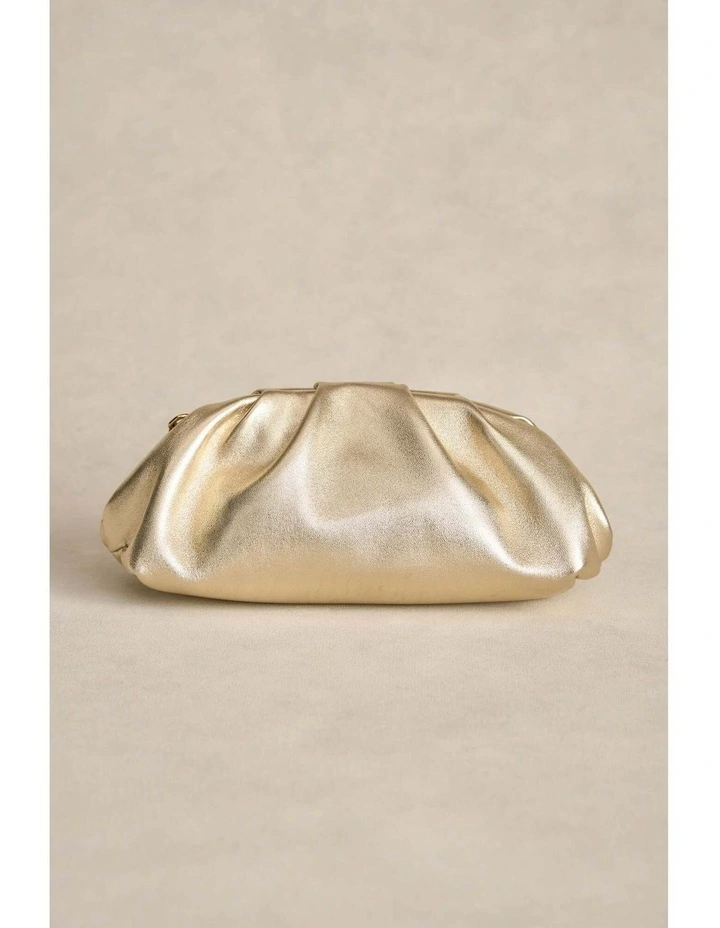 Round Clutch - Metallic Gold image 1