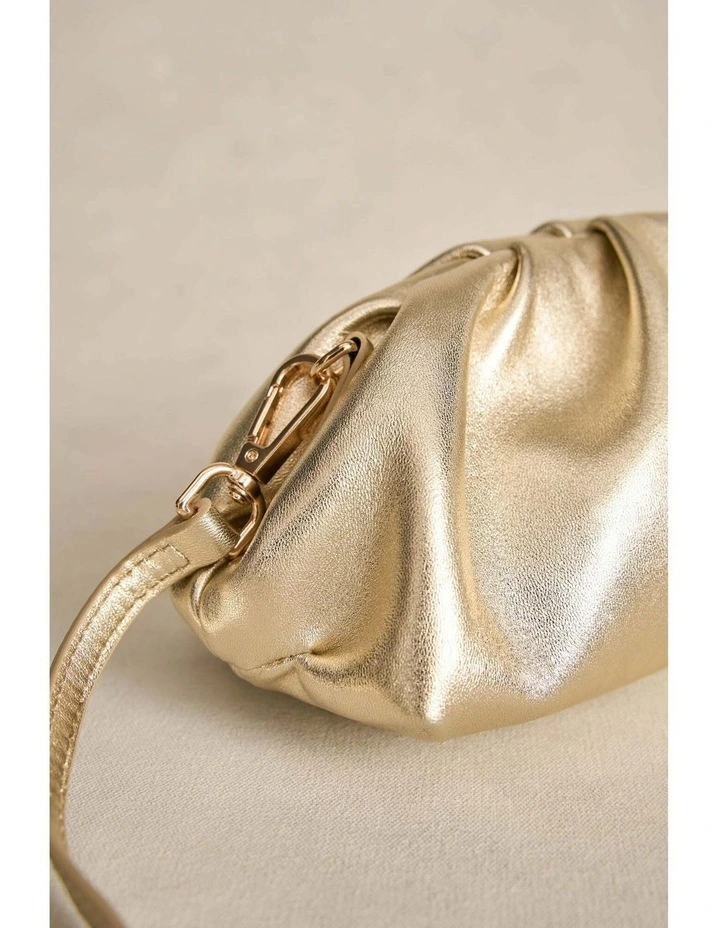 Round Clutch - Metallic Gold image 3