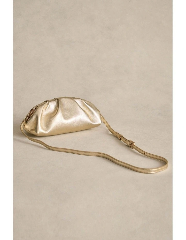 Round Clutch - Metallic Gold image 5