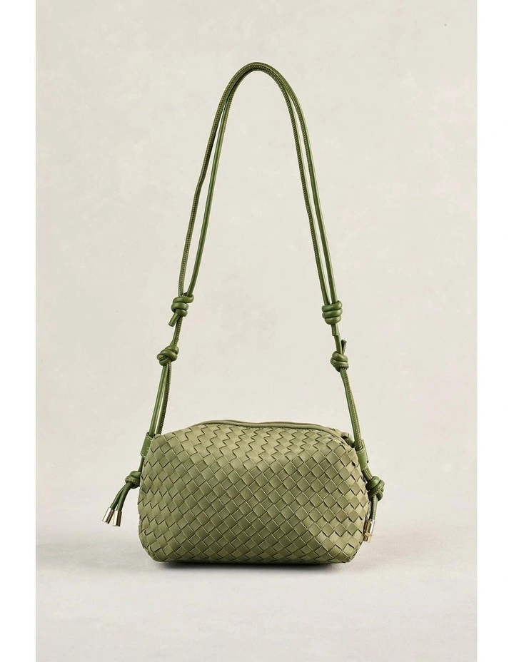 Soft Woven Crossbody - Khaki image 2