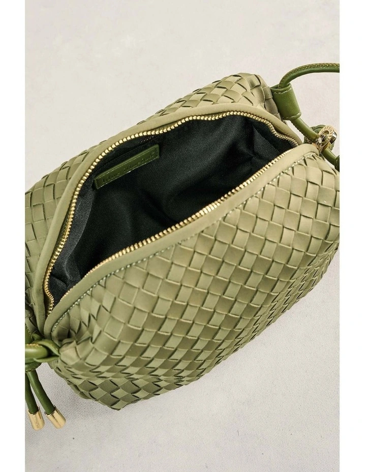 Soft Woven Crossbody - Khaki image 4