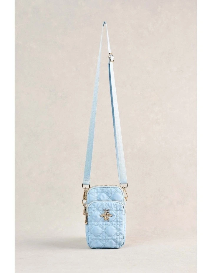 Quilted Phone Bag - Sky Blue image 1